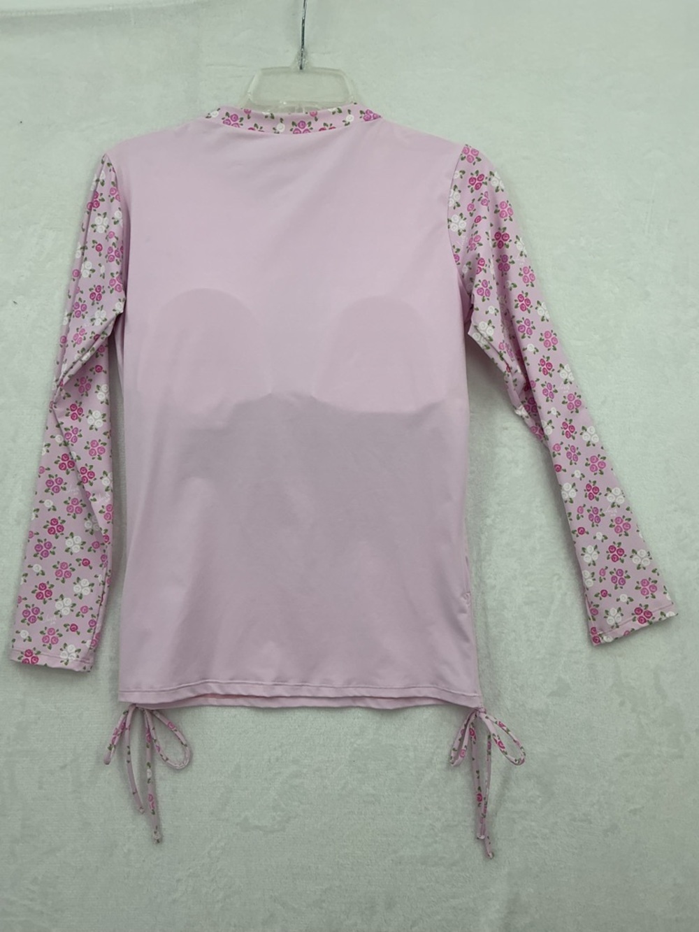 Betsey Johnson Light Pink Long-Sleeve Floral Sleeve Swim  811 Coverup - Picture 7 of 8